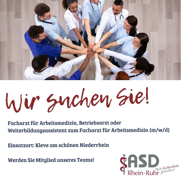 Weiterbildungsassistent zum Facharzt für Arbeitsmedizin (m/w/d - Prinzenhof  2, 47533 Kleve, Deutschland | ÄRZTESTELLEN